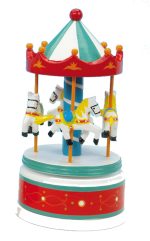 Carousel ξυλ.  λευκό κόκκινο