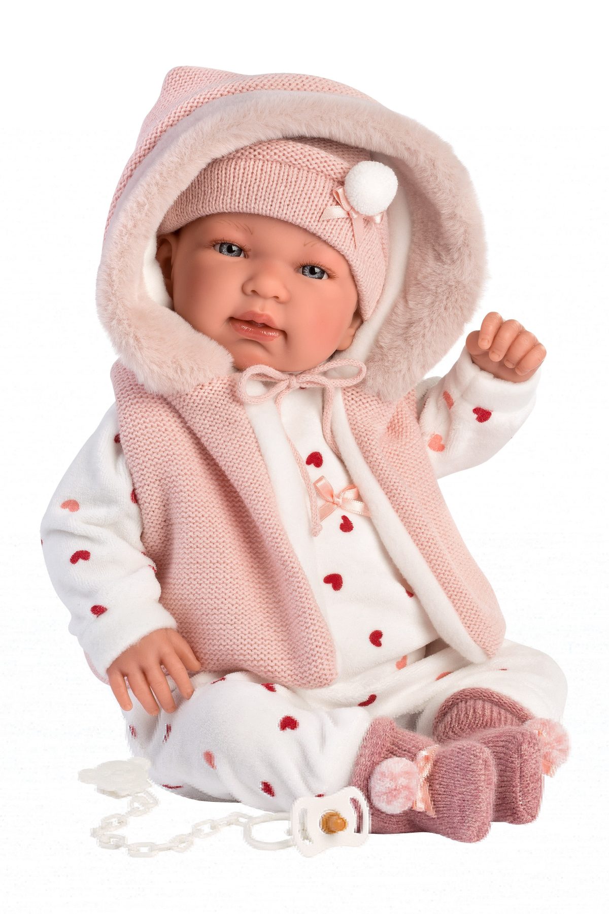 NEWBORN 44cm. ΚΟΡΙΤΣΙ ΡΟΖ ΚΛΑΜΑ