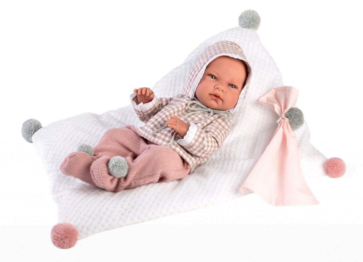 ΚΟΥΚΛΑ NEWBORN 40cm. ΡΟΖ ΡΟΥΧΑ .ΚΛΑΜΑ