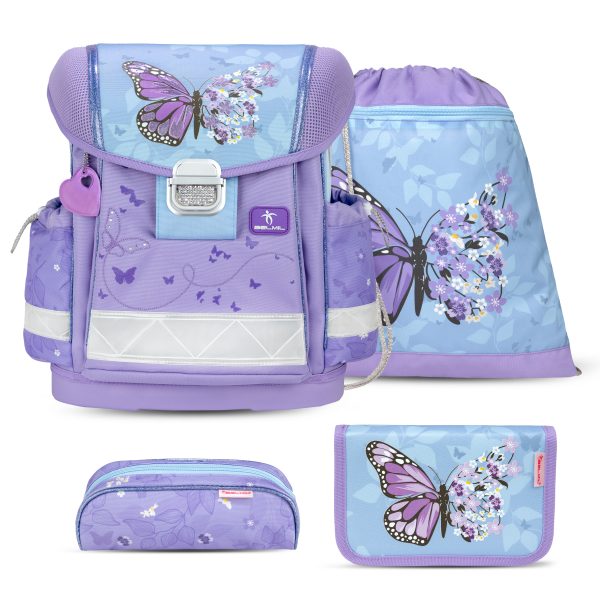 ΤΣΑΝΤΑ Purple Blue Butterfly CLASSY 19L 63x63x38cm