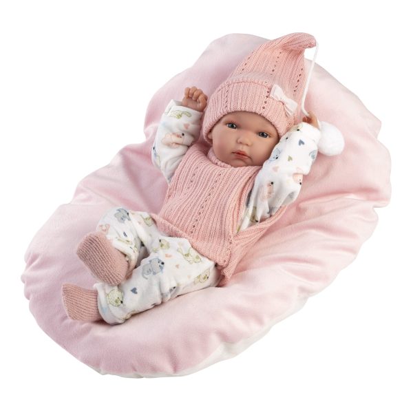NEWBORN ΣΚΛΤ 35cm ΡΟΖ ΠΛΕΚΤΟ ΣΚΟΥΦΙ