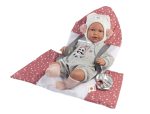 NEWBORN ΜΚ42cm ΓΚΡΙ ΦΟΡΜΑ ΜΑΡΣΙΠΟ ΚΟΚΚΙΝΟ ΑΣΤΕΡΙΑ ΚΛΑΜΑ