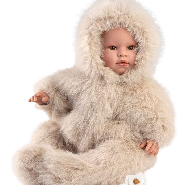 NEWBORN ΜΚ 42cm ΚΑΦΕ ΓΟΥΝΙΝΗ ΦΟΡΜΑ ΚΛΑΜΑ