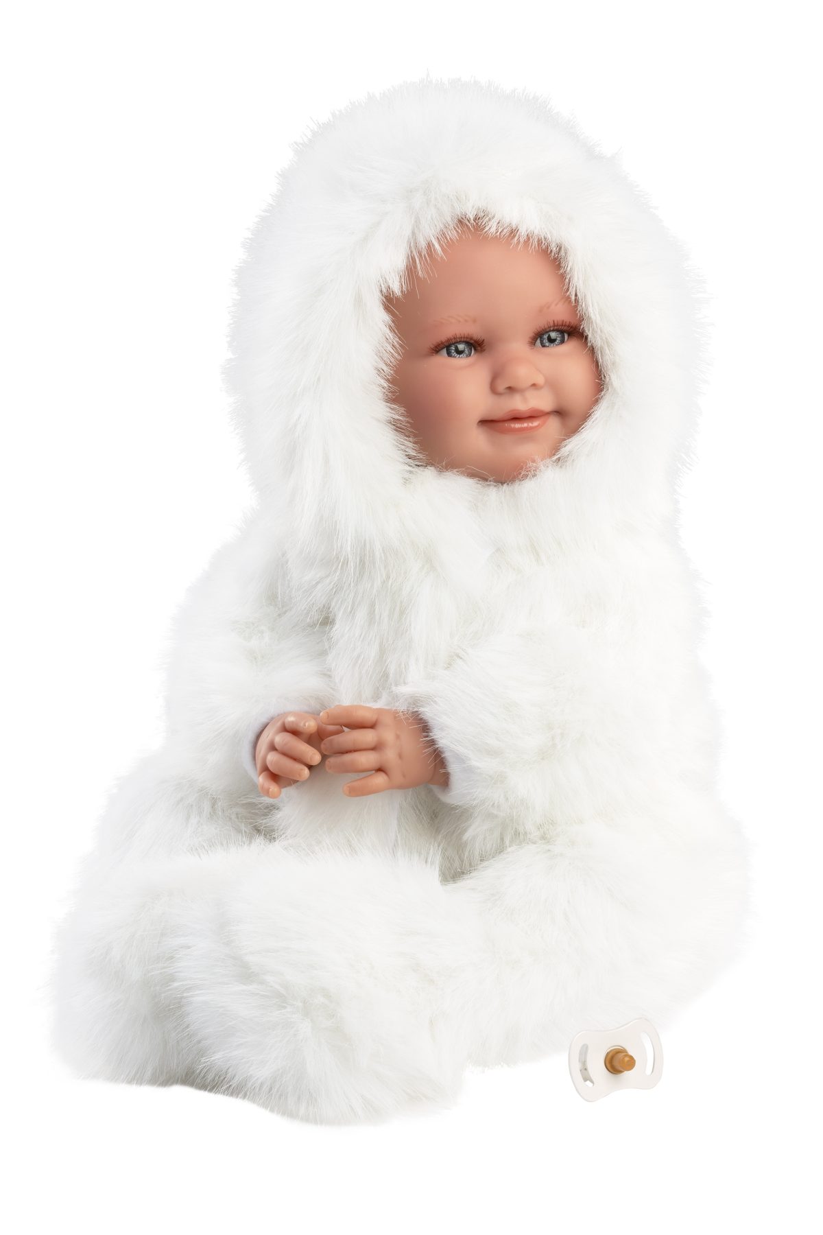 NEWBORN ΜΓ 42cm ΛΕΥΚΗ ΓΟΥΝΙΝΗ ΦΟΡΜΑ ΓΕΛΙΟ