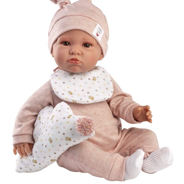 NEWBORN ΜΚ 42cm ΡΟΖ ΦΟΡΜΑ ΜΑΞΙΛΑΡΑΚΙ ΚΛΑΜΑ