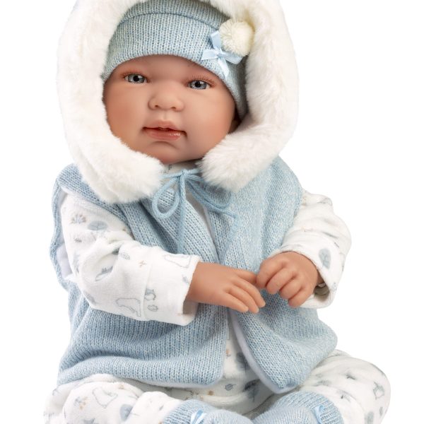 NEWBORN ΜΚ 44cm ΣΙΕΛ ΦΟΡΜΑ ΑΜΑΝΙΚΟ ΓΙΛΕΚΟ ΚΛΑΜΑ